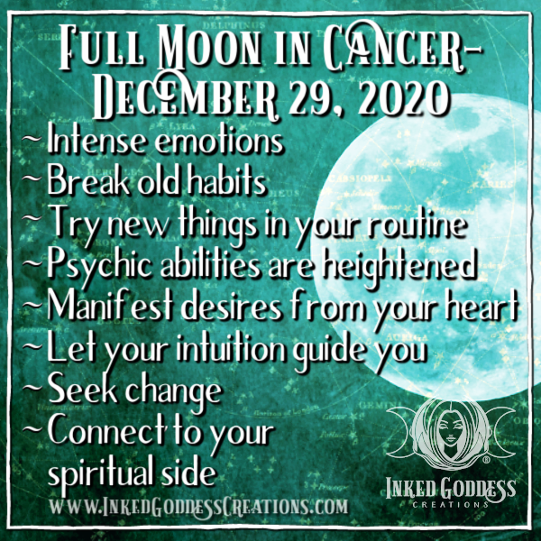 Full Moon In Cancer- December 29, 2020 – Inked Goddess Creations