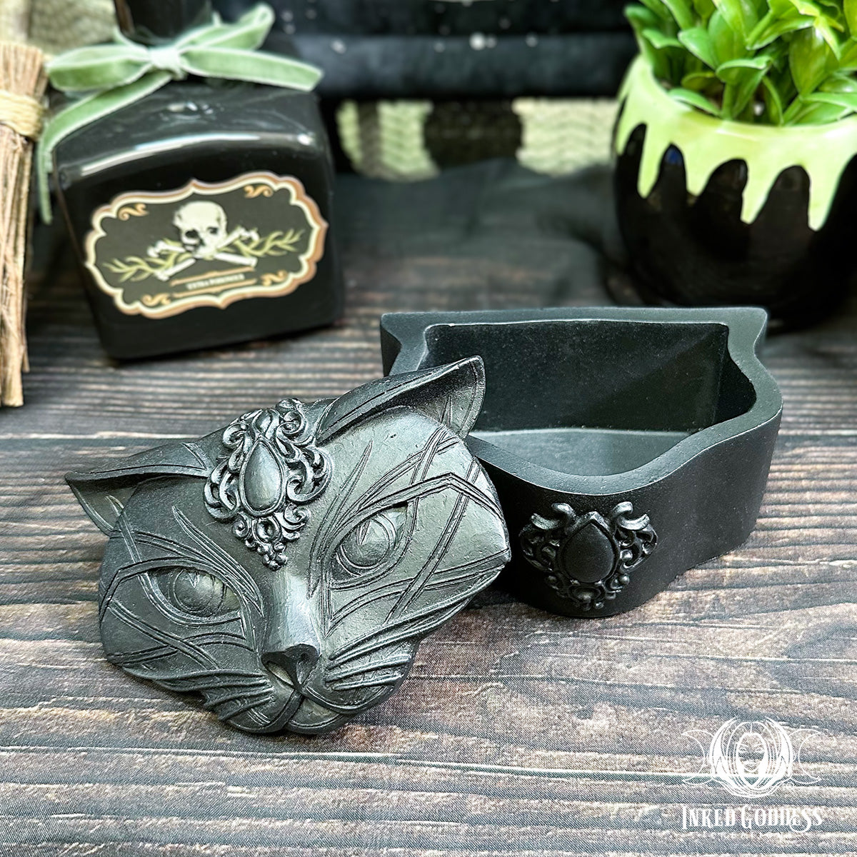 Cat trinket box best sale