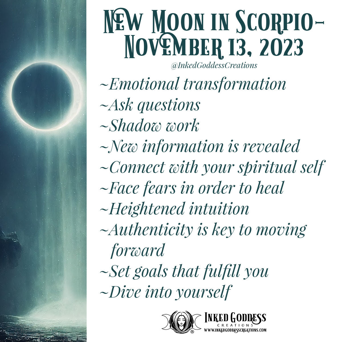 New Moon in Scorpio November 13, 2023