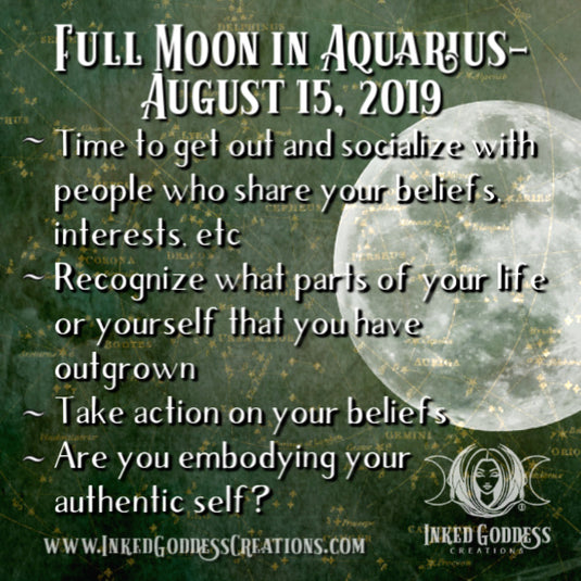 Full Moon in Aquarius- August 15, 2019