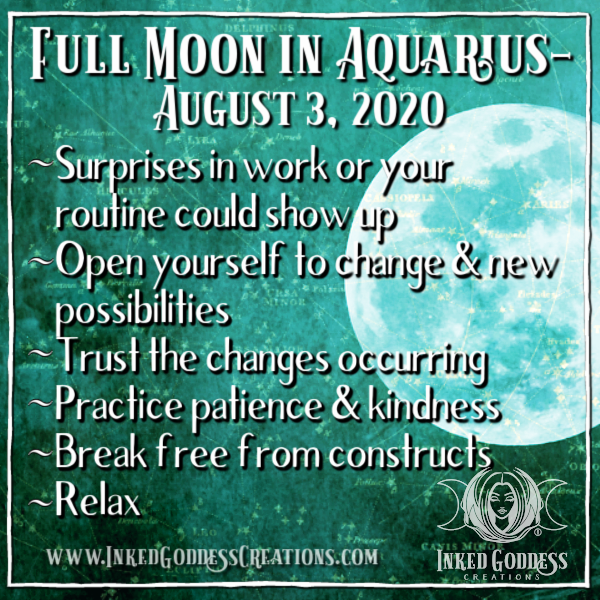 Full Moon in Aquarius August 3 2020