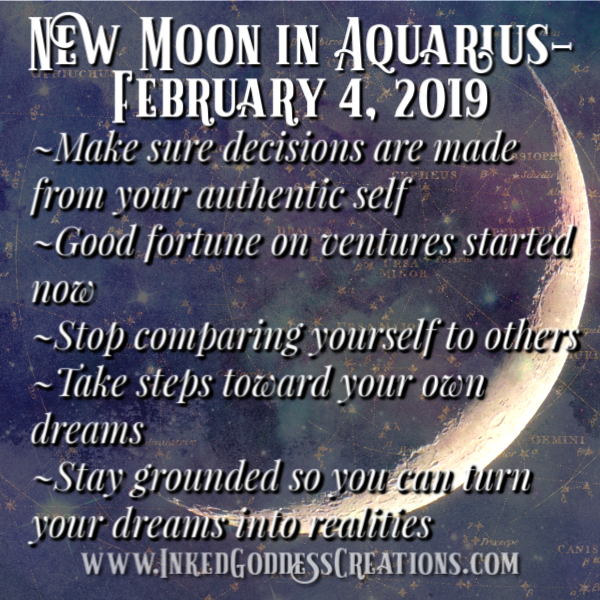 ﻿New Moon in Aquarius- February 4, 2019