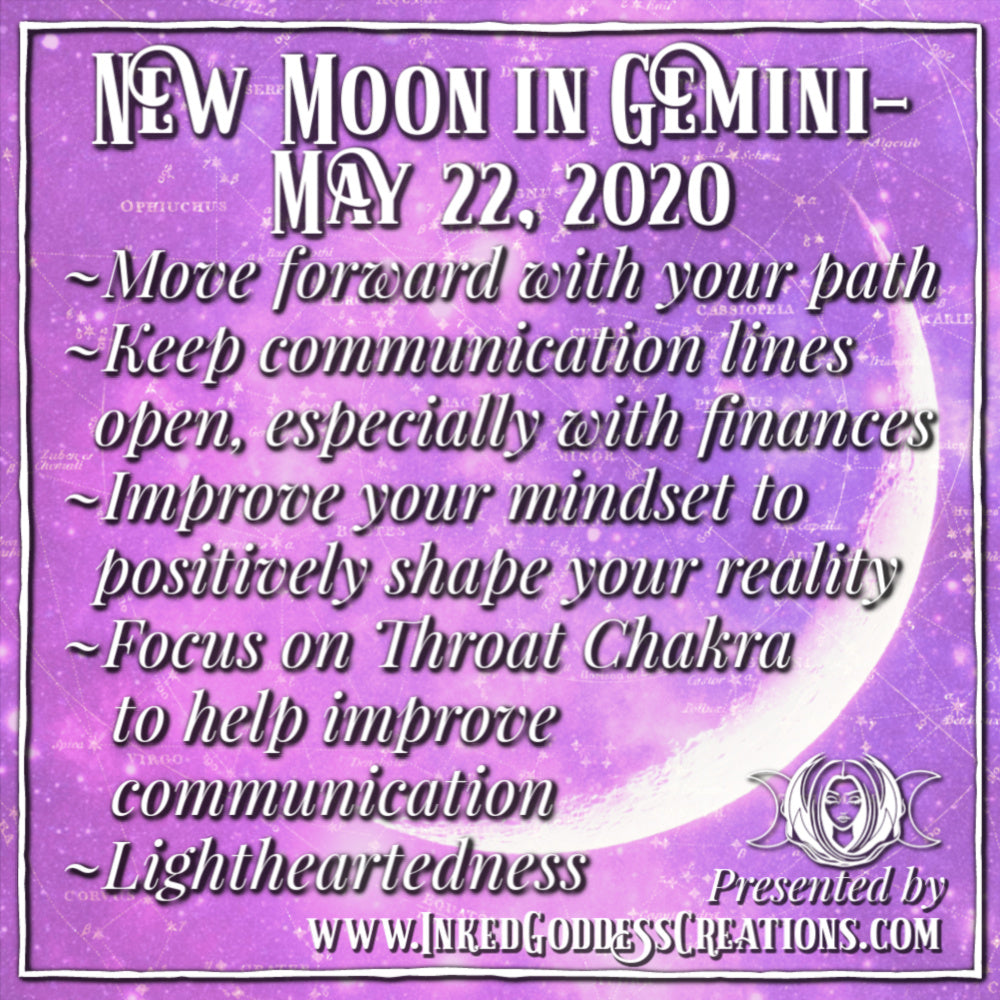 New Moon in Gemini- May 22, 2020 – Inked Goddess Creations