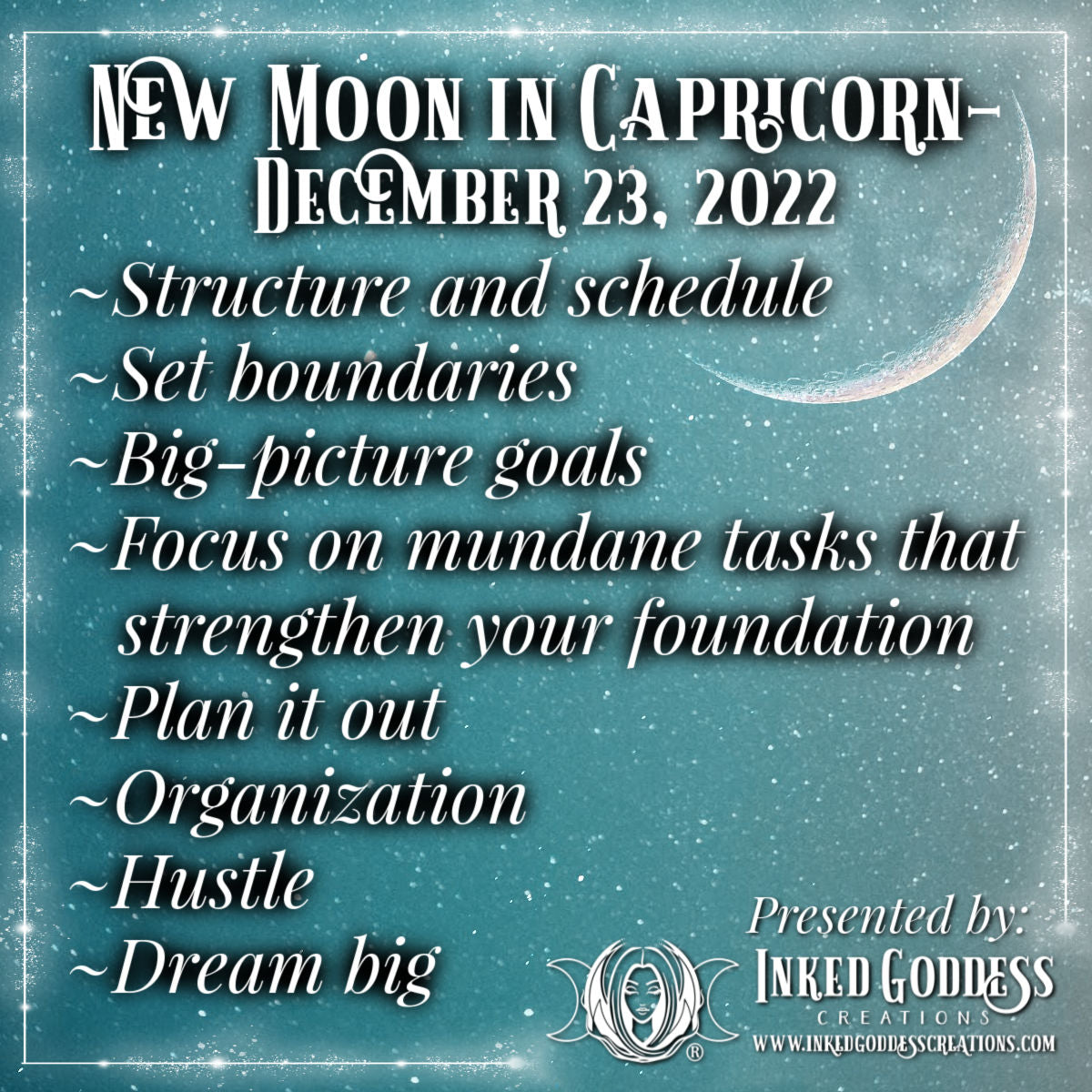 New Moon in Capricorn December 23, 2022