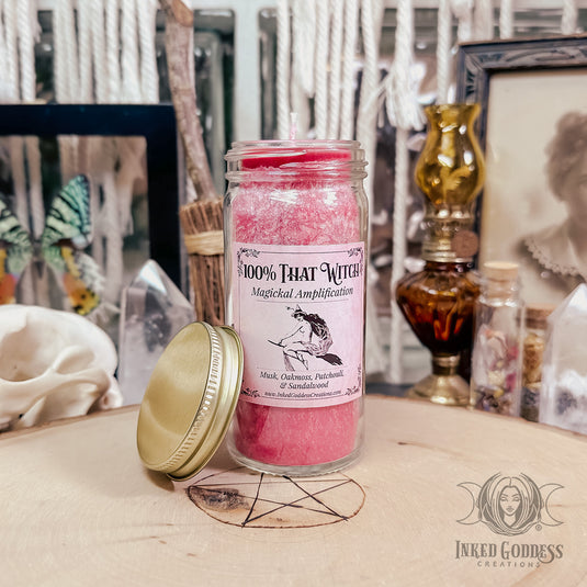 100% That Witch Mini Jar Candle for Magickal Amplification