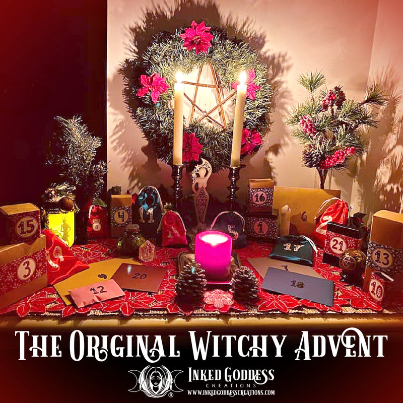 Load image into Gallery viewer, 2023 Witchy Advent Calendar- 21 Days of Yule Gifts from Inked Goddess Creations
