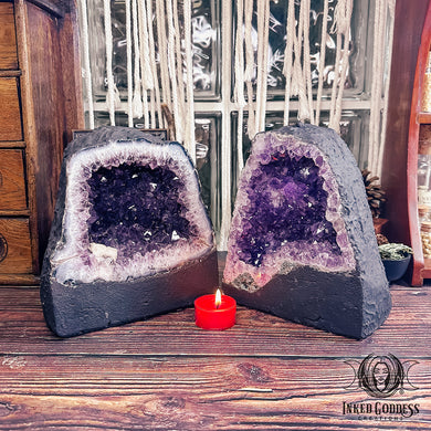 Large Amethyst Book End Set for Amplified Energy