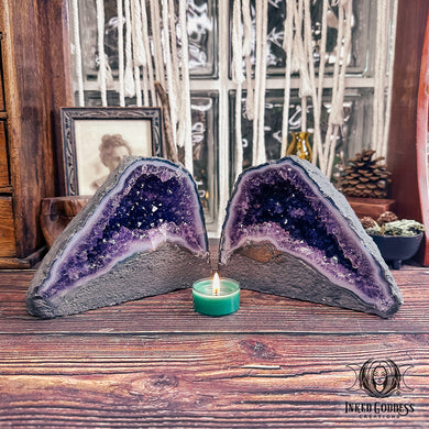 Small Amethyst Book End Set for Divine Energy