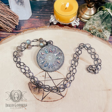 Astrological Necklace with Labradorite Chain - Handmade by Morgan