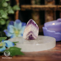 Banded Amethyst Gemstone Slice for Spiritual Awareness