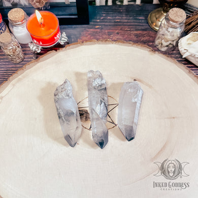 Black Phantom Lemurian Quartz Point for Gaining Ancient Knowledge