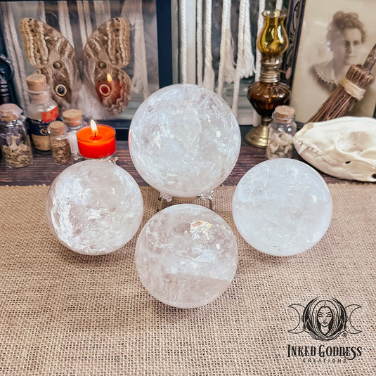 Clear Quartz Sphere for Enhanced Divination