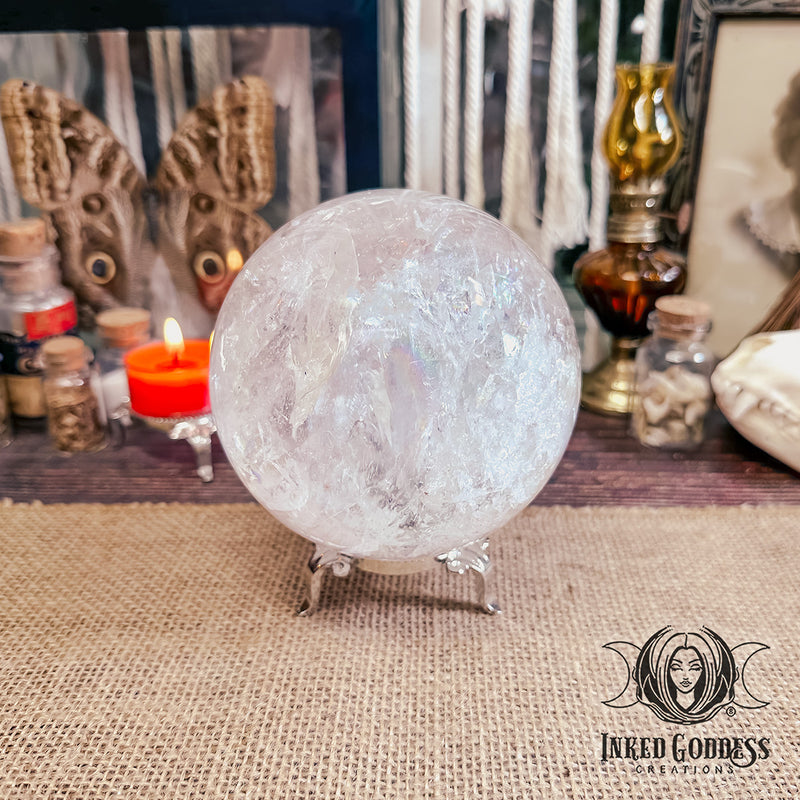 Load image into Gallery viewer, Clear Quartz Sphere for Enhanced Divination
