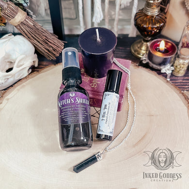 Empath Kit- Candle, Spray, Oil and Necklace for Protection
