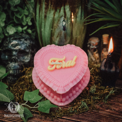 Feral Heart Cake Candle for Badass Energy