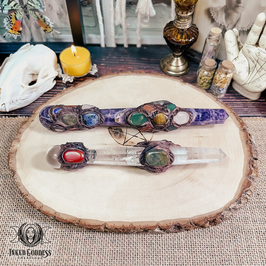 Gemstone Clay Wand for Amplified Energy
