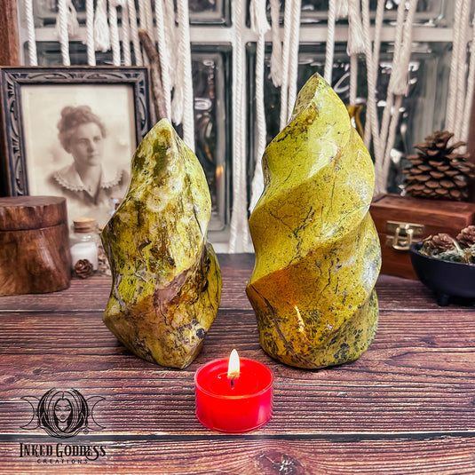 Green Opal Flame for Energetic Growth