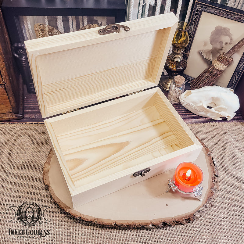 Load image into Gallery viewer, Magickal Bits &amp; Bobs Wood Box for Altar Storage
