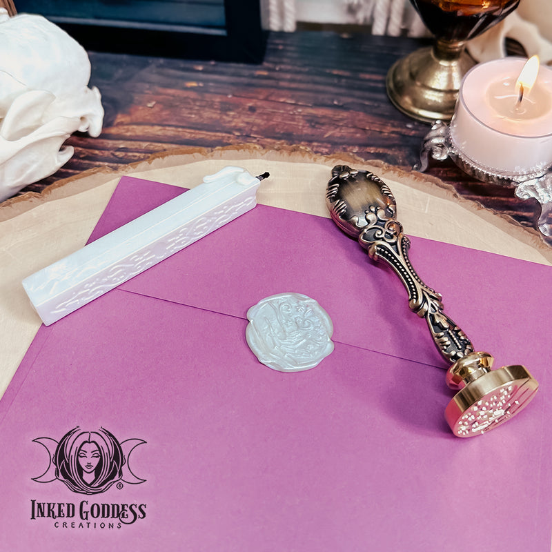 Load image into Gallery viewer, Magickal Seal Stamp Set with Wax for Spellcrafting
