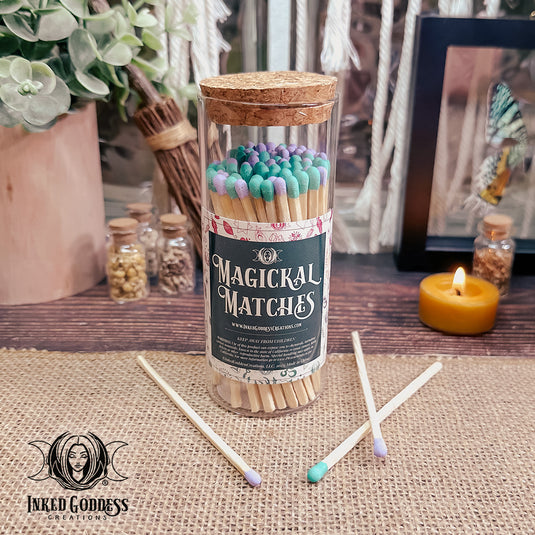 Magickal Matches in Glass Cork Jar- 4