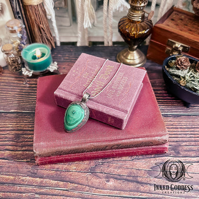 Malachite Tear Tibetan Necklace for Powerful Transformation