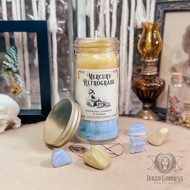 Mercury Retrograde Mini Jar Candle