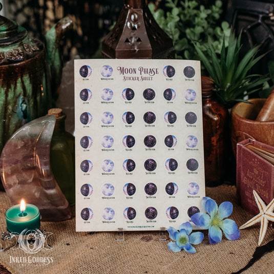 Moon Phase Sticker Sheet for Cosmic Magick