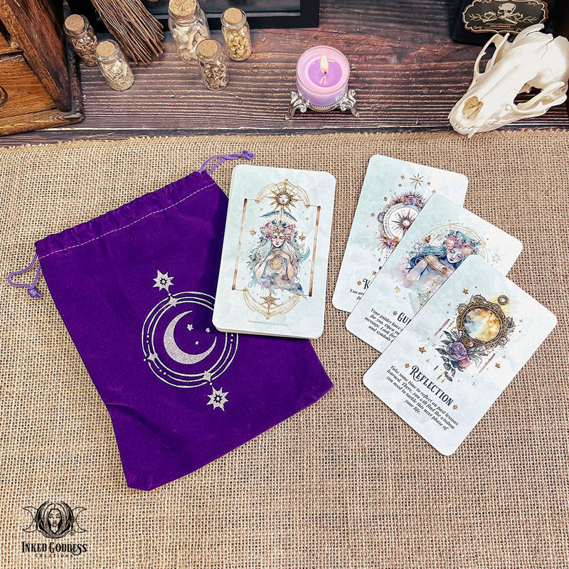 Load image into Gallery viewer, Mystical Messages Oracle Deck- Inked Goddess Creations Exclusive Deck
