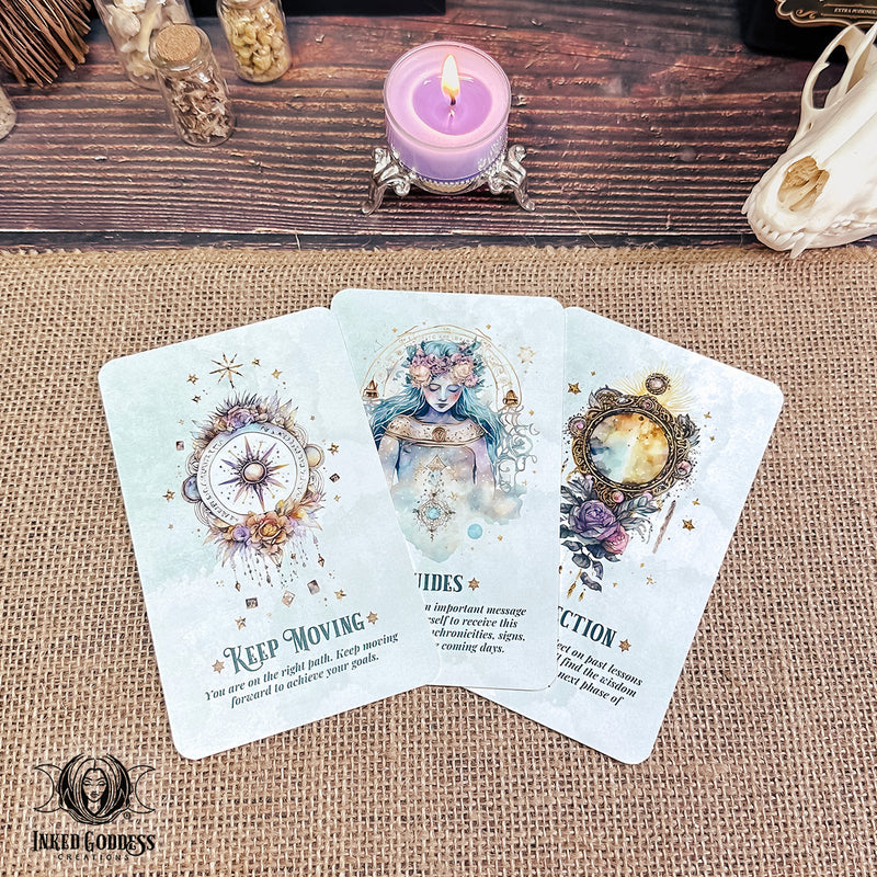 Load image into Gallery viewer, Mystical Messages Oracle Deck- Inked Goddess Creations Exclusive Deck
