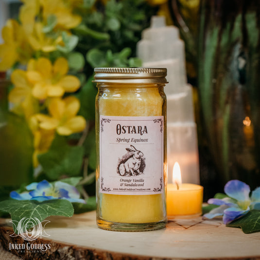 Ostara Jar Candle for Springtime Energy