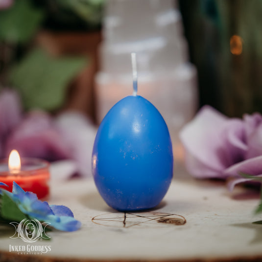 Pastel Egg Candle for Ostara