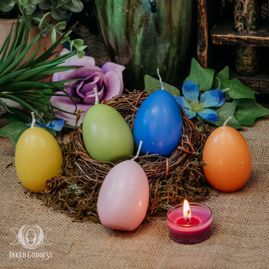 Pastel Egg Candle for Ostara