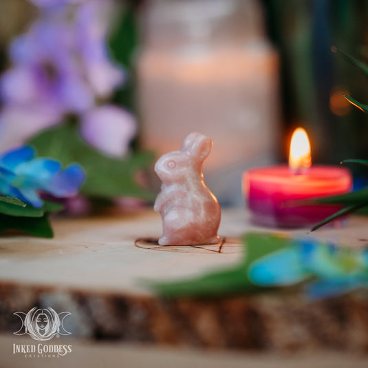 Pink Opal Rabbit for Healing Energy