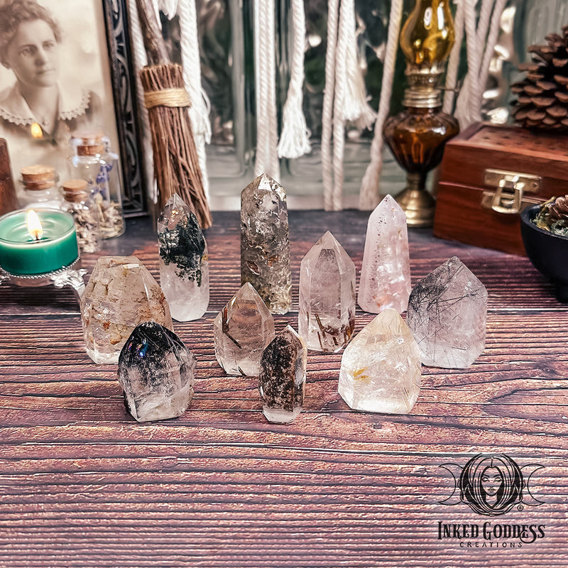 Load image into Gallery viewer, Quartz with Inclusions for Amplified Magick
