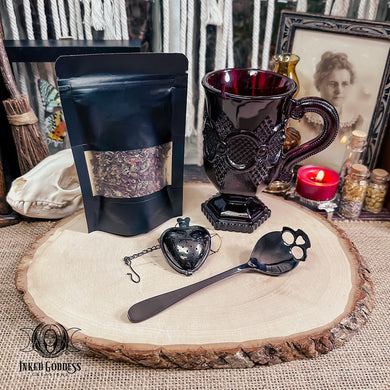 Red Gothic Mug & Tea Set for Mystical Tea Magick