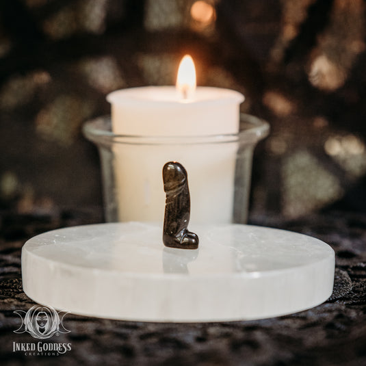 Sheen Obsidian Mini Heart Phallus for Divine Masculine Energy