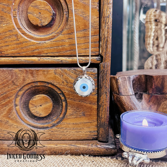 Round Tibetan Evil Eye Necklace for Powerful Protection