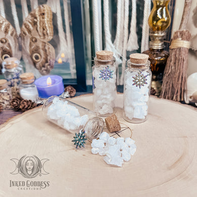 Snow Quartz in Jar for Winter Magick