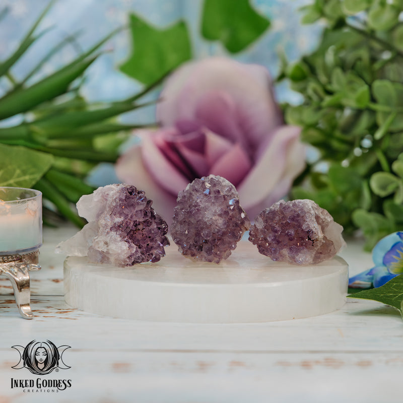 Load image into Gallery viewer, Sugar Amethyst Cluster for Sweet Protective Energy
