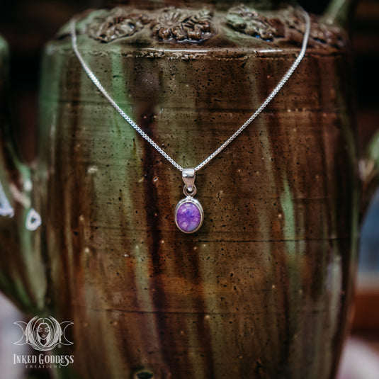 Sugilite Sterling Silver Necklace for Empowering Energy