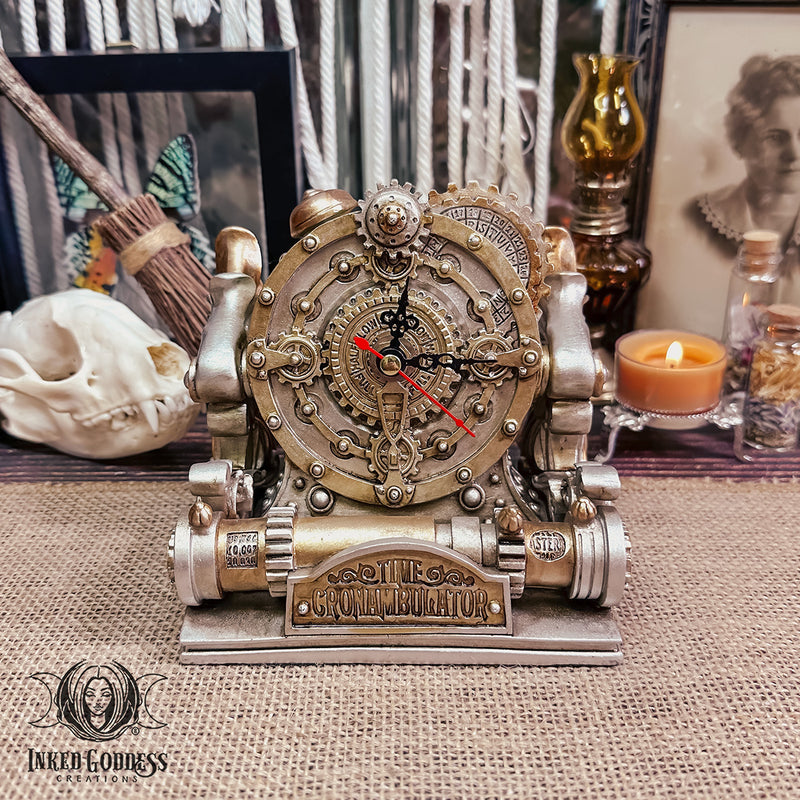 Load image into Gallery viewer, Time Chronambulator Desk Clock for Steampunk Vibes
