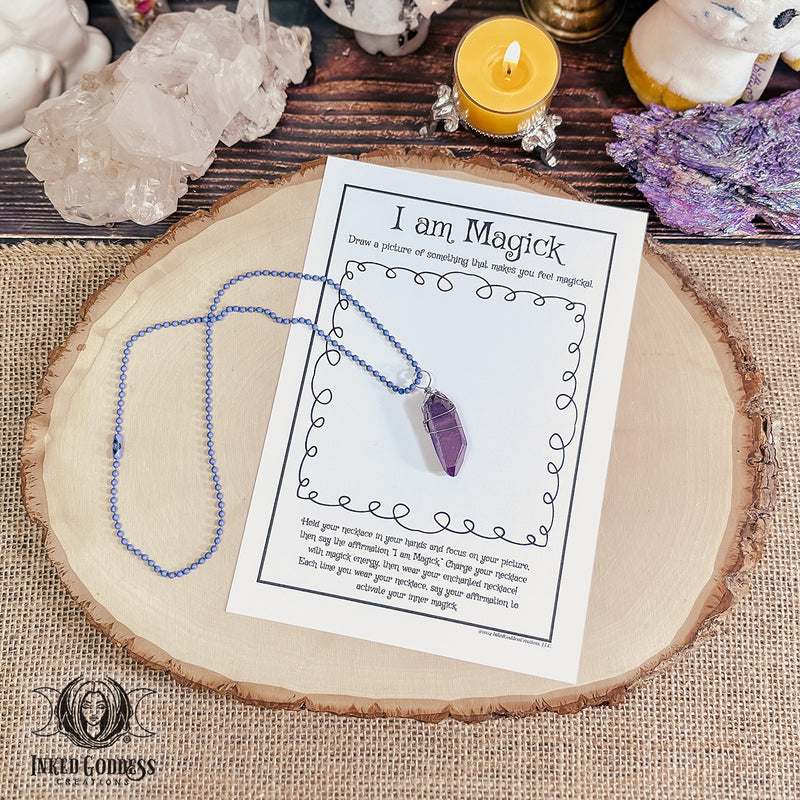 Load image into Gallery viewer, I am Magick Wee Witches Kit with Aura Quartz Point Necklace
