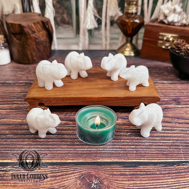 White Jade Elephant for Pure Harmony