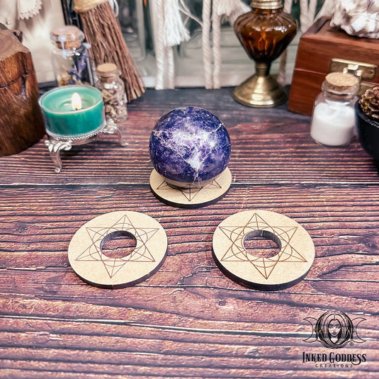 Wooden Sphere Stand for Transcendent Energy