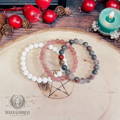 Yule Gemstone Bracelet Set for Celebrating Nature's Gifts