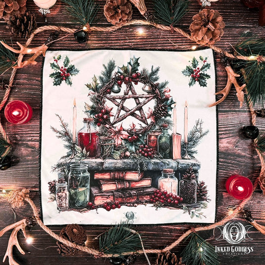 Rustic Yule Altar Cloth for 2024