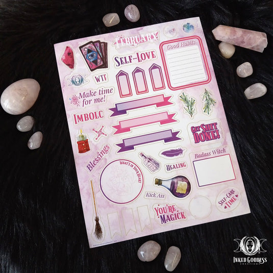 Monthly Magick Sticker Sheets - Busy Witch Magick- Inked Goddess Creations