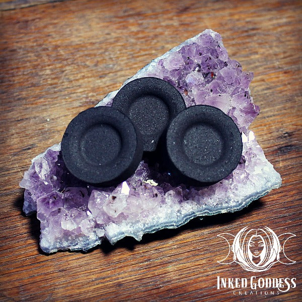 Load image into Gallery viewer, 10 Charcoal Discs for Resin and Powder Incense Burning- Inked Goddess Creations
