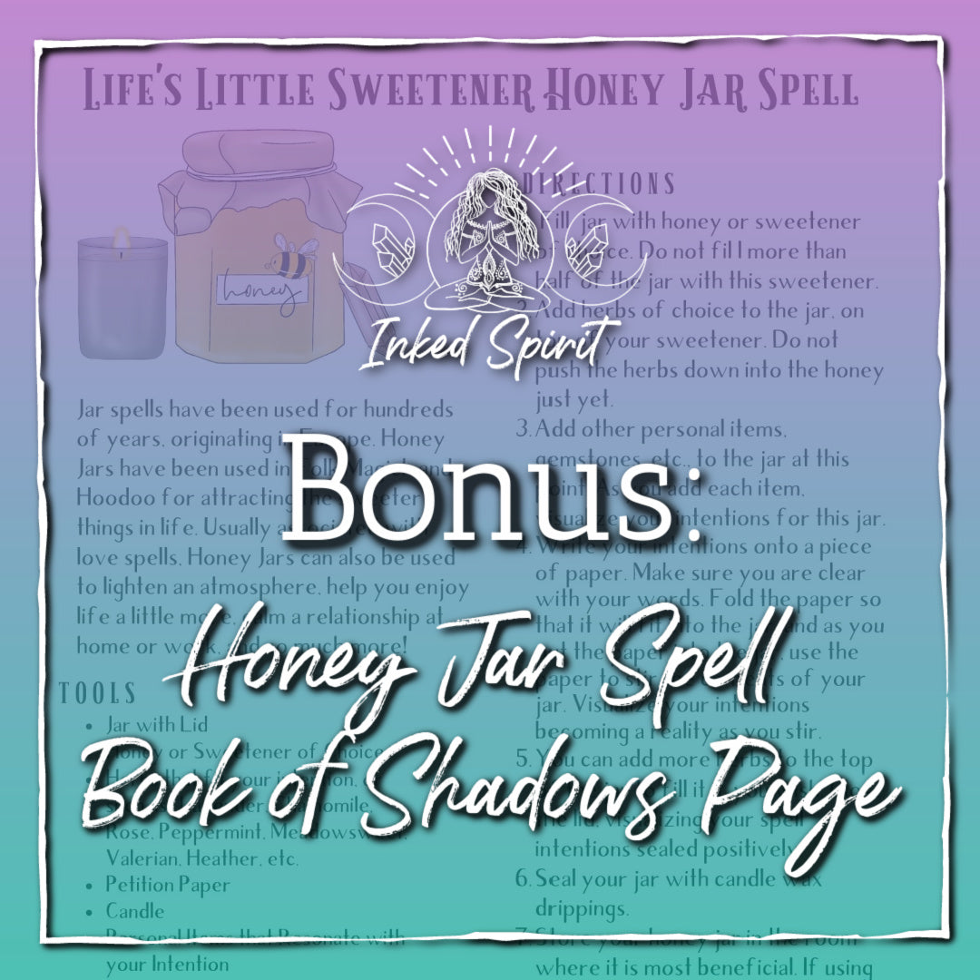 Honey Jar Spell Book Of Shadows Page- Supplement To Family & Relations