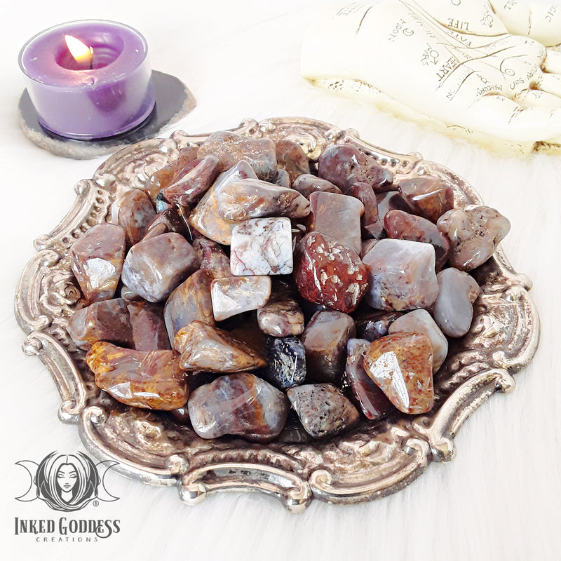 Load image into Gallery viewer, Pietersite Tumbled Gemstone for Storm Magick- Inked Goddess Creations
